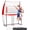 Red and black, variant on Heavy Duty Volleyball Practice Net Station,8x11ft Portable Volleyball Practice Net,Adjustable Height Volleyball Net for Serving, Spiking, Solo and Team Drills, Beach Backyard Indoor Outdoor
