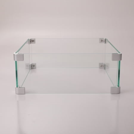 CoSoTower Square Glass Wind Gurad For Fire Table W85335462