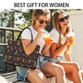 thumbnail image 5 of Large Capacity Tote Bag,Spooky Halloween Faces Pattern Handbag Fashion Luxury Tote Bag,15.7"x13"x 5.1" Inches,Laptop Compatible, 5 of 6