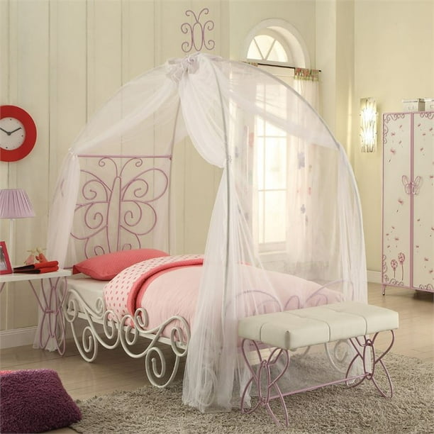 twin canopy beds for kids