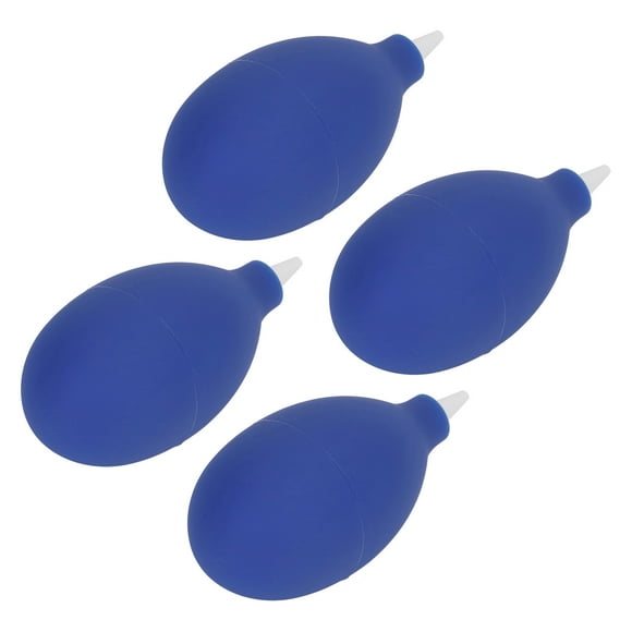 "4-Pack Durable Rubber Air Blower with Check Valve for Camera Lens, Phone, and Electronics Cleaning – Compact & Lightweight Design in Blue"