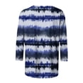 thumbnail image 5 of HKEJIAOI Hauts à Manches 3/4 pour Femmes Imprimé Floral Col Rond XXL Été, 5 of 5