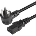 thumbnail image 1 of Chenchen GELRHORN 1.5M 90 Degrees 3-Prong NEMA 5-15P to IEC 320 C13 Power Cord,10A 250V/15A 125V 18WAG Up Angle NEMA 5-15P to C13 AC Power Cable for Monitor, PC, Desktop, Printer, Scanner, 1 of 1