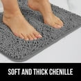Gorilla Grip Chenille Bath Rug 36x24, Rubber Backing Quick Dry Washable