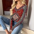 thumbnail image 5 of Blouses for women dressy casual Polyester,Spandex Soft Clothing L Red womens blouses, 5 of 5