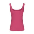 thumbnail image 5 of Rigardu tank top for women Plus Size Going Out Tops for Women Ribbed Tank Tops Sleeveless Slim Shirts Solid Color Undershirt womens tank tops Hot Pink + XXL, 5 of 6
