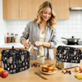 thumbnail image 5 of Black Coffee Toaster Cover 2 Slice, Modern Rustic Coffee Cup Beans Dustproof Bakeware Oven Protector with Top Hook, Waterproof Small Kitchen Appliance Toasters Dust Cover, 12"x7.5"x8", 5 of 6
