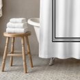 thumbnail image 3 of Creative Products Classic White Monogrammed Shower Curtain - T, 3 of 7