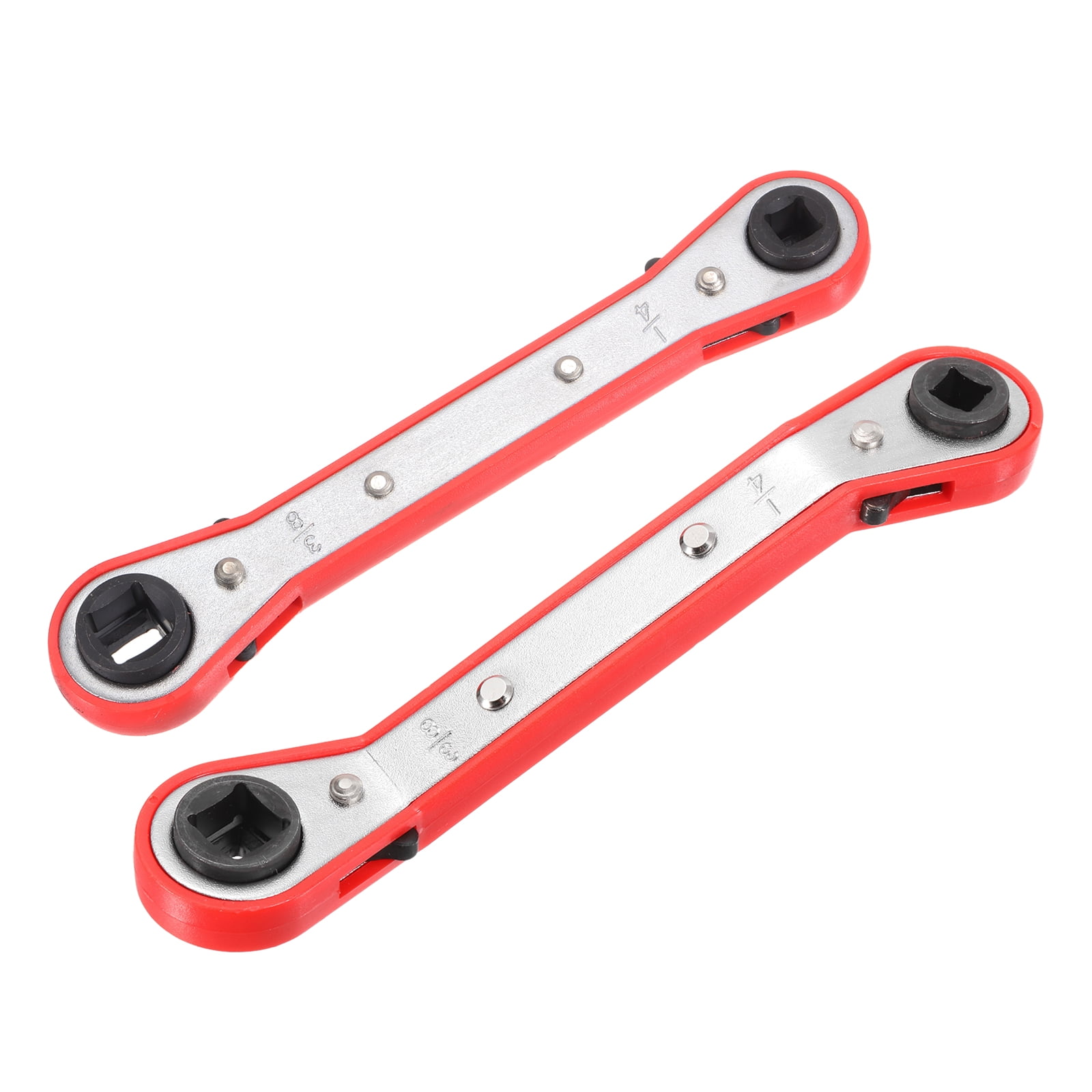 Uxcell 2pcs 1/4" 5/16" 3/16" 3/8" HVAC Service Wrench Set, Red
