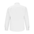 thumbnail image 4 of Leesechin Mens Shirts Big and Tall Men's Long Sleeve Dress Shirt Regular Fit Casual Button-Down Solid Long Sleeve Turndown Collar Blouse & Shirt, 4 of 6