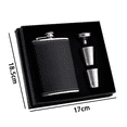 thumbnail image 2 of Juego de regalo de petaca, petacas para licor para hombres con funda de cuero negro Vhermosa Vinos y Licores, 2 of 5