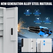 53.15 Wall Gun Cabinet, Biometric Fingerprint Hidden Safe With Dual Alarm System And Silent Mode, Gun Safes With 3 Adjustable Shelves, Magnetic Slot And Key Hook