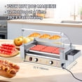 thumbnail image 1 of Kojooin Stainless Steel Hot Dog Roller Machine, 750W Sausage Grill with Dual Temperature Control and Removable Drip Tray, 1 of 7
