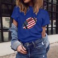thumbnail image 2 of Dyegold Summer Tops for Women 2023 Trendy, Dressy Blouses for Women American Flag 4th July Graphic T-Shirts Round Neck Short Sleeve Basic Loose ​Tops Tee Tunic, 2 of 6