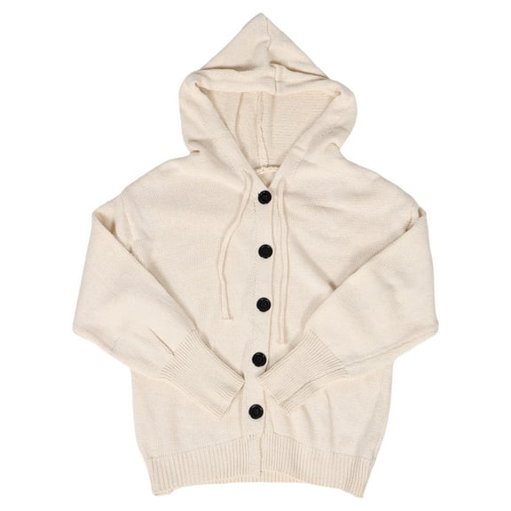 STRANDCHIC Women's Oversized Chunky Knit Sweater White Cotton Spandex Blend Soft Warm