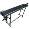 thumbnail image 2 of INTBUYING 110V Packaging Machine Long PVC Belt Conveyor 59inch Length 7.8inch Width Single Guardrail Conveyor, 2 of 6