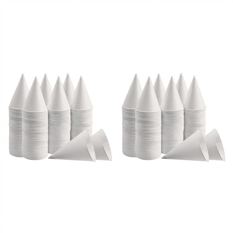 White Paper Cone Cups Snow Cone Cups Coated Leakproof Cone Paper
