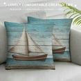thumbnail image 3 of QZHH  Vintage Wooden Board Nautical Ship Wheel Boating Anchor Compass Throw Pillow Covers, Nautical Gifts, Ship Pillow Cases Home Lake House Sofa Decor, 3 of 5