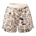 thumbnail image 5 of Summer Shorts Sets Casual Beach Stylish Printed Long Sleeve V Neck Loose Shirt Shorts Suit Summer Outfits For Women Black L, 5 of 7