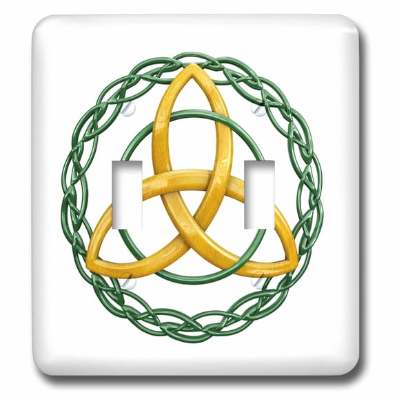 3dRose, The Triquetra, or trinity knot, is a celtic symbol for Holy Trinity., double toggle switch
