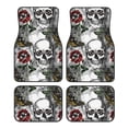 thumbnail image 1 of Disketp Skulls Roses for Crystal Velvet Car Mats Four-Piece Set,All-Season Automotive Protection, Vehicles, Cars, Trucks, and SUVs,Anti-Slip Design, 1 of 7