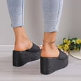 thumbnail image 6 of Women Fashion Sandals Wedges Sandals Platform Casual Summer High Heels Open Toe Espadrilles Sandal Slip on Shoes Women Dressy Platform Heel Arch Support Slip Sandals, 6 of 8