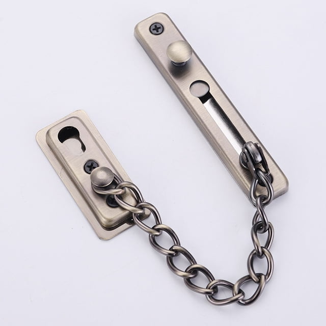 No punching Door Chain Latch Bolt Restrictor Guard Lock Slide Catch Security