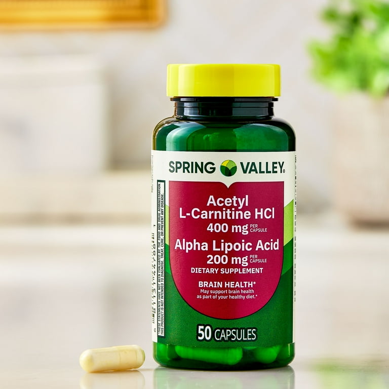 Spring Valley Acetyl L-Carnitine HCI 400 mg + Alpha Lipoic