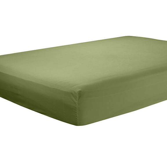 Clara Clark Premier 1800 Collection Single Microfiber Fitted Sheet, King Size, Calla Green