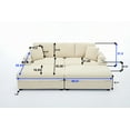 thumbnail image 4 of Combination Modular Convertible Sectional Sofa Bed Set,Armrest storage, Stainless steel cup holder, USB, Upholstered Sofa, Deep Seat, Living Room, Loft, 4 of 8