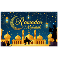 thumbnail image 2 of Ramadan Themed Decorative Backdrop Banner with Crescent Moon Lanterns and Mosque Silhouettes Ramadan Mubarak Party Decorations Photography Props Muslim Celebration Event Background Decors, 2 of 8