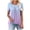 Purple, variant on Women's Fashion Printed Fake Two Piece Short Sleeve Round-Neck Blouses Top Sky Blue XXL Holiday Gift Finder