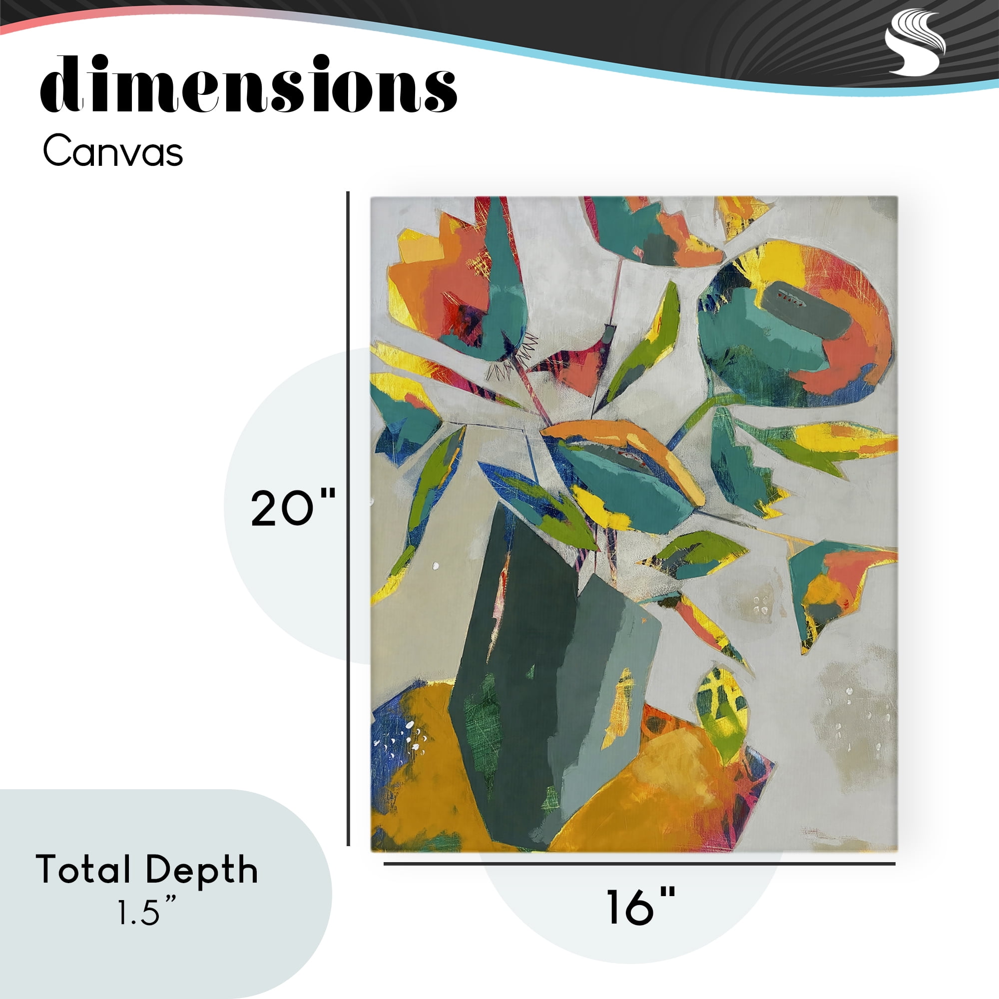 Mischief & Merrymaking Abstraction Canvas Wall Art, design by Dianna Fritzler