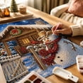 thumbnail image 5 of Christmas Wall Art 12X16 Inch Vertical Pearl Diamond Painting, Diamond Art Christmas Snowman Scene for Kitchen Wall Decor, Hanging Wall Decor Festive Holiday Gift 1Pc, 5 of 7