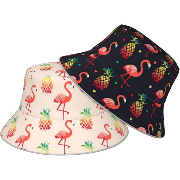 Funny Bucket Hats for Men Women Summer Beach Fisherman Hat Cute Double Sided Wearing Sun Cap Travel Outdoor Hiking