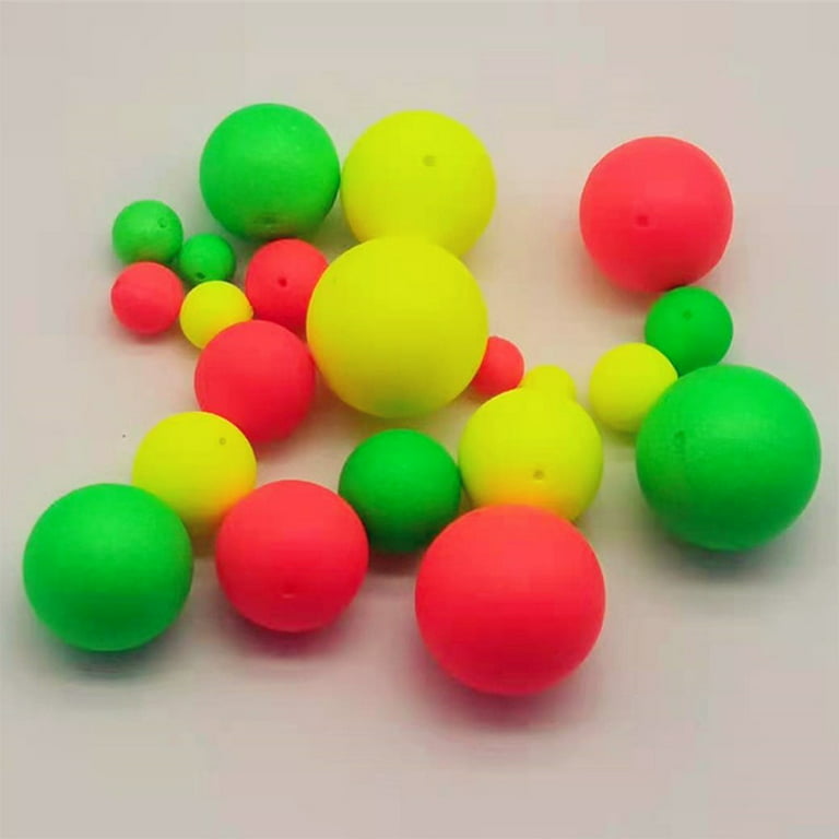 Geege Fishing Floats,10Pcs 15mm Fishing Floats Bobber Ball Beads