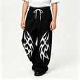 thumbnail image 2 of CONZONE Toddler Boys Baggy Sweatpants Y2K Graphic Joggers for Boys Drawstring Fall Winter Athletic Trousers with Pockets, 2 of 5