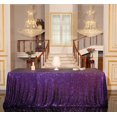thumbnail image 2 of GFDYREE Sequin Tablecloth, Rectangular, 60"x126", Purple, 2 of 7