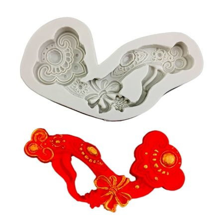 

OOKWE for Creative Antique Ruyi Shape Fondant Cake Silicone Mold Pastry Chocolate Mould Candy Ice Cube Mold DIY Baking Tool