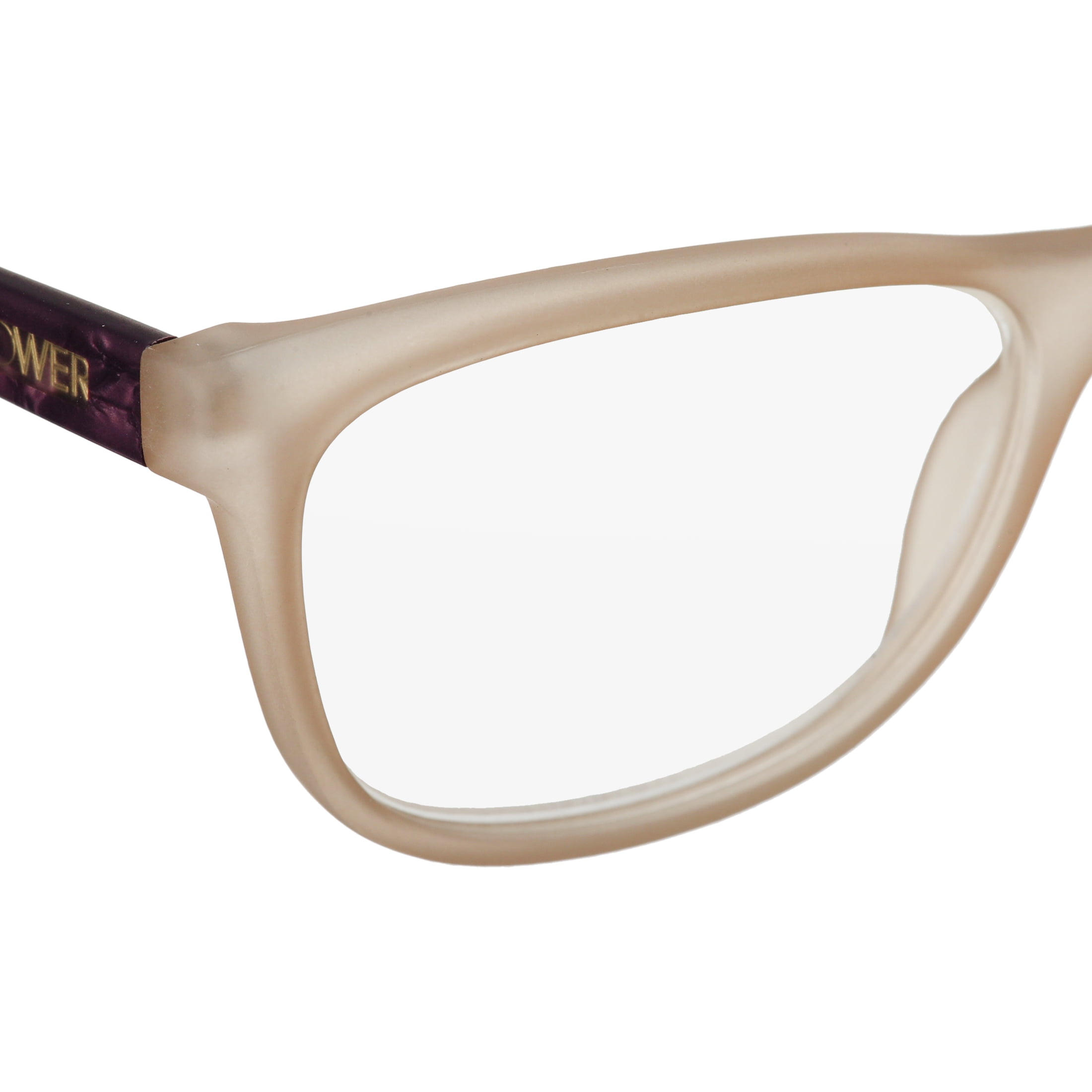 Flower by Drew Barrymore Frankie Clear/Plum 2.50 Reading Glasses