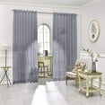 thumbnail image 3 of WARM HOME DESIGNS Pair of 2 Extra Large 108" (Width) X 100" (Length) Wall to Wall Sheer Silver Room Divider Curtains with 2 Matching Tie-Backs. Total Width is 216 Inches (18 feet). K Silver 108x100, 3 of 5