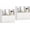 White, variant on SolaceHue 3-Cube Bookcase with Doors, 3-Tier Cubic Bookshelf w/Open Compartments & Cabinet, Modern Display Shelf, Wooden Floor Freestanding Cubby Storage Organizer for Living Room, Study (2, White)
