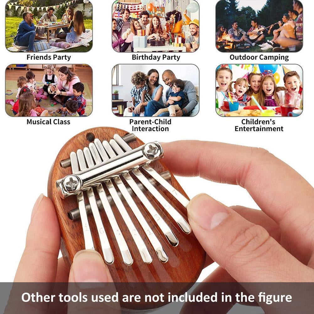 8-Keys Portable Mini Sapele Plate Kalimba Beginners Thumb Piano Mbira Sanza Gift G5Q7
