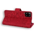 thumbnail image 4 of Mantto Cases for Samsung Galaxy A42 5G Magnetic Wallet Case for Women Card Holder Flip Cover Embossed Mandala Flower Kickstand PU Leather Magnetic Folio with Strap, Red, 4 of 8