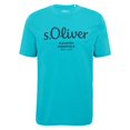 thumbnail image 1 of s.Oliver Camiseta hombre - Basic, estampado logo, cuello redondo, algodón Turquesa 2 2XL (XX-Large), 1 of 4