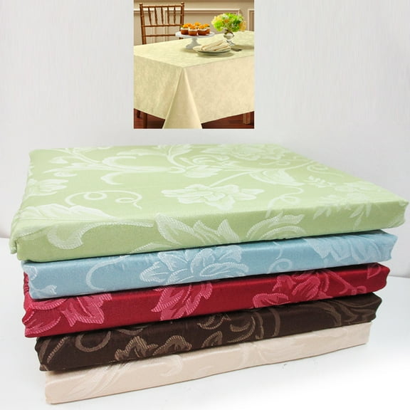 1 Damask Tablecloth 54" X 54" Square Floral Polyester Dining Room Variety Colors