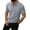 Gray, variant on Vhkiploz Summer Sweatshirts for Men Short Sleeve Zipper V-Neck Turndown Collared Tops Business Work Golf Casual Solid Color Blouse with Pocket