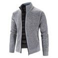thumbnail image 4 of Suéter de invierno para hombre, otoño e invierno, más terciopelo acolchado, suéter de gran tamaño, abrigo, cuello, diseño versátil, 4 of 6