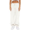 thumbnail image 2 of JJHGVB Cargo Pants Women High Waisted Pants Spring And Summer Solid Printed Casual Wide Leg Cotton And Linen Explosion Loose Pants Female Wide Leg Pants Woman Baggy Pants White L, 2 of 8