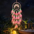 thumbnail image 4 of Bedroom Handmade Dreamcatchers Ornament with Feathered Tassels and Glowing in Dark Beads for Home Aesthetic, 4 of 9